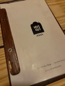 Ama Cafe Menu